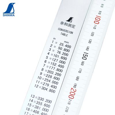 SHINWA亲和 不锈钢直尺 亚光钢直尺 15cm30cm60cm工业级钢尺 21573