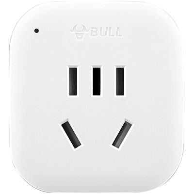 公牛插座_新GN-L01E(S)英标转换器(吸)一转二13A250V_公牛/BULL