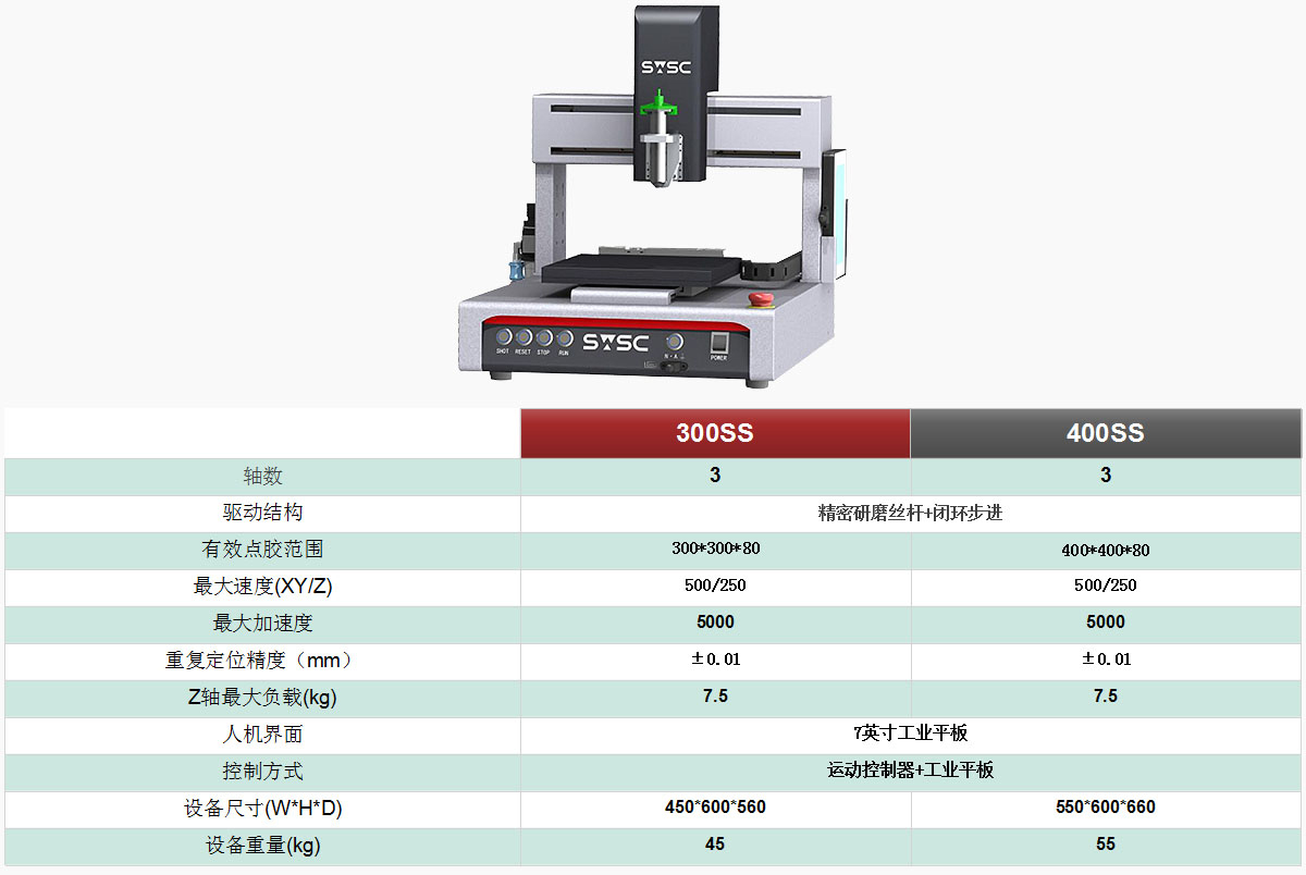 深微智控SWSC 300SS全自动桌面式点胶机器人