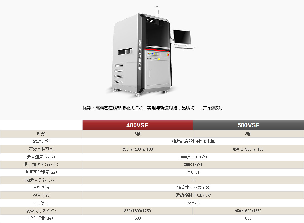 深微智控SWSC 400VSF/500VSF 智能型落地式精密点胶机