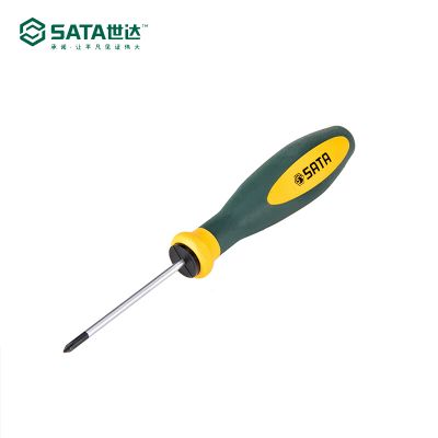 十字形专业级双色柄螺丝批#0 x 60mm_63601_世达/SATA